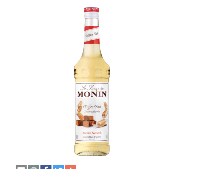 MONIN TOFFEE NUT SYRUP 70CL Coffee Logistics Ireland Ltd